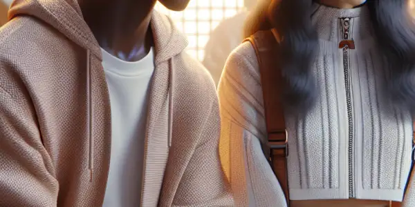 A cozy film studio scene featuring models in stylish, safe AV outfits, emphasizing comfort and hygiene.