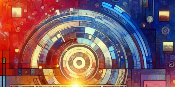 A vibrant digital platform for adult films featuring colorful thumbnails, security elements, and hints of Japanese culture.