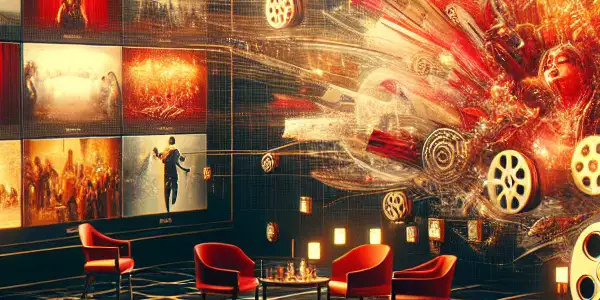 A sleek digital platform showcasing diverse high-quality Japanese adult film thumbnails in a sophisticated, intimate setting.